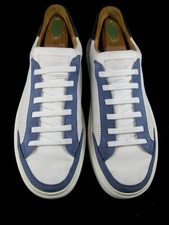 Allen Edmonds "OLIVER" SlipOn Stretch Lace Sneakers 9 D White/Denim Mix(687N)