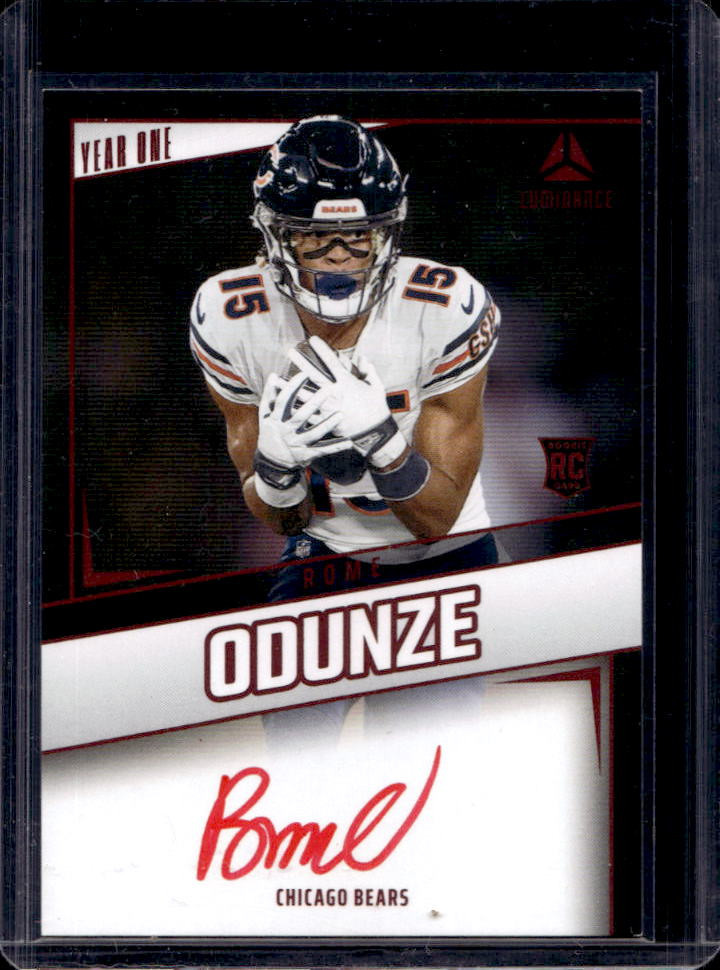 2024 Panini Luminance Rome Odunze Year One Signatures RPS Red Auto RC #YOS-ROE