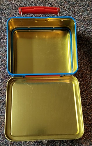 Curious George Mini Lunch Box / Tin Astronaut/Space Theme, 1998 Vintage-5.5 " - Picture 2 of 3