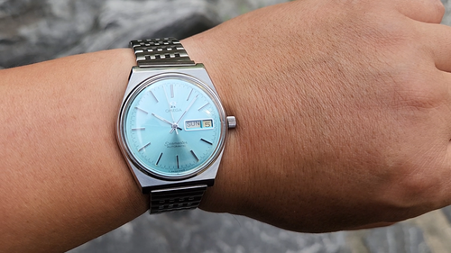 VINTAGE OMEGA SEAMASTER CAL 1020 166.1210 ICE BLUE MEN`S AUTOMATIC WATCH - Video 1 of 1