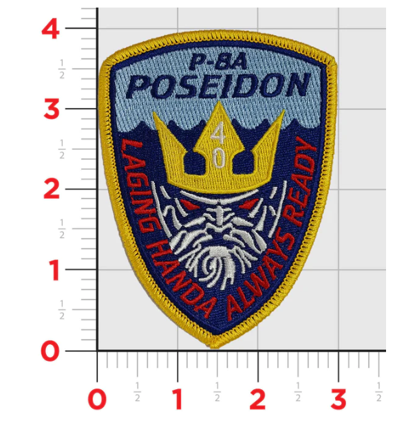 NAVY VP-40 P-8A POSEIDON SHOULDER HOOK & LOOP EMBROIDERED PATCH | eBay