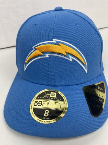 New Era 59Fifty Los Angeles Chargers Blue Low Profile Fitted Hat Cap Size 8 New - Picture 2 of 8