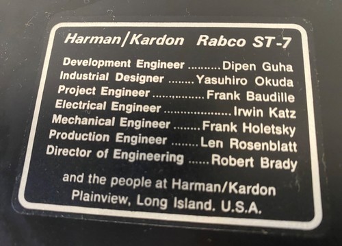 Harman Kardon Rabco ST-7 Turntable - OEM Disc Platter Complete w/ Speed Decal - Picture 14 of 15