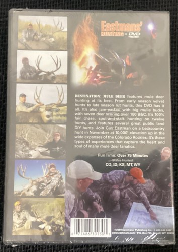 Eastmans' Hunting Destination :Mule Deer DVD 5 States Hunted New Sealed - Picture 2 of 2
