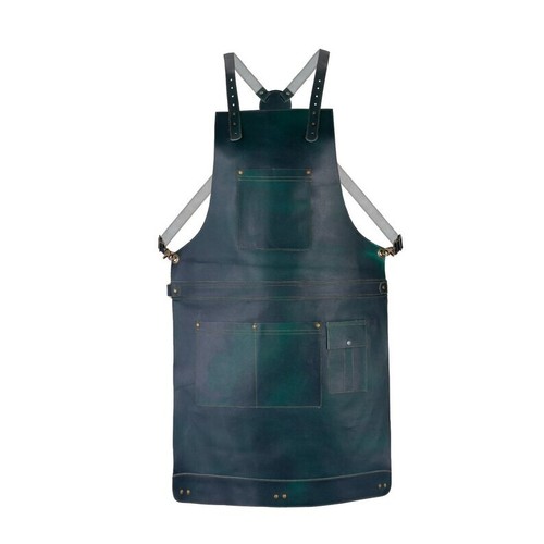 Delantal marrón de cuero de grano completo premium - carnicero, cocinero, barbacoa, peluquero, carpintería, - Imagen 11 de 11