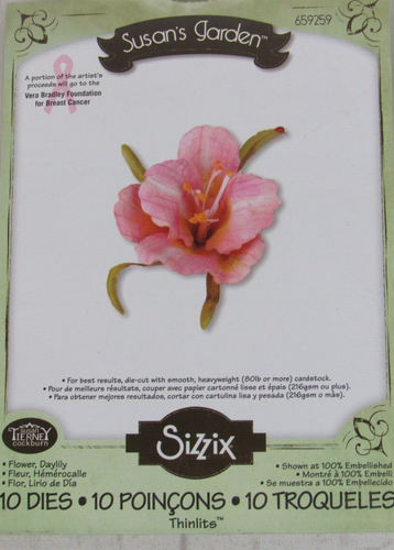 Sizzix Thinlits Dies, Daylily Flower, 10-Pack, 659259