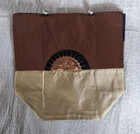 New Chinese Silk Decorative Tissue Box Cover Gold/Brown with Sun Pattern Décor