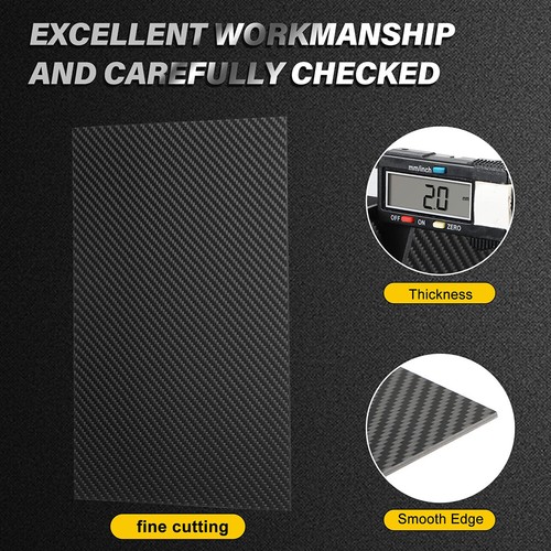 0.2-5mm Carbon Fiber Fibre Board Sheet 100mm x100mm-300mmx300mm Panel Sheet 3K - Picture 5 of 7