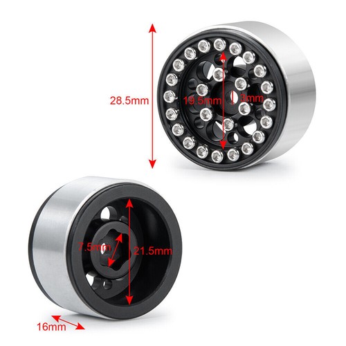 1.0" CNC Aluminum Beadlock Wheel Rims for 1:24 Axial SCX24 90081/01/02/04 RC Car - Picture 36 of 36