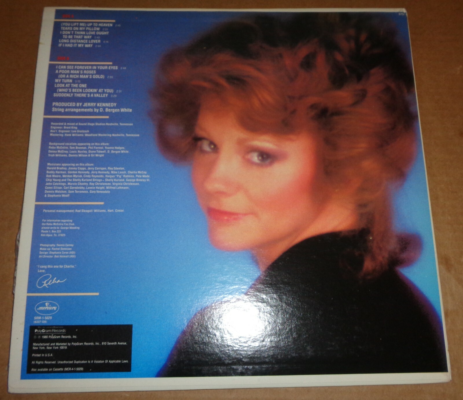 REBA McENTIRE Feel The Fire Mercury SRM15029 eBay