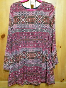 FOREVER-21-Womens-Size-XL-Long-Sleeve-Short-Dress