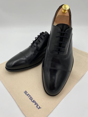 Herren Suitsupply Schuhe Schwarz Oxford-Schuhe Kalbsleder Größe EU43 UK9 US10