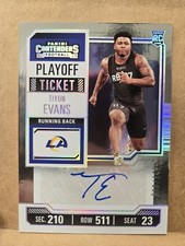 2023 Panini Contenders Tiyon Evans RC Auto Playoff Ticket Rams /149 Rams NFL