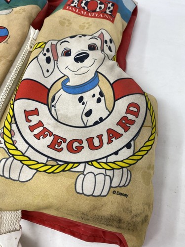 Vintage 101 Dalmations Youth Small Life Jacket Saver 90s Retro Coral Disney-RARE - Picture 6 of 10