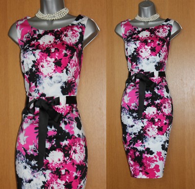 PRECIS Floral Print Sleeveless Casual Occasion Pencil Dress UK10 EU38 99 eBay