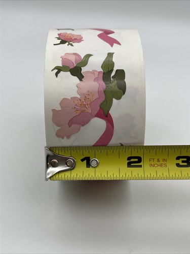 Pegatinas de la señora Grossman por yarda rollo cinta de flores rosas 1994 vintage raras - Imagen 6 de 7