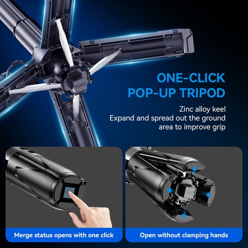 XO Selfie Stick Tripod with Bluetooth Remote Portable Magnetic Phone Holder - Picture 5 of 9