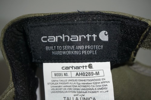 Carhartt Cotton Baseball Hat One Size Green Adjustable Strap Back Leather Label - Picture 7 of 11