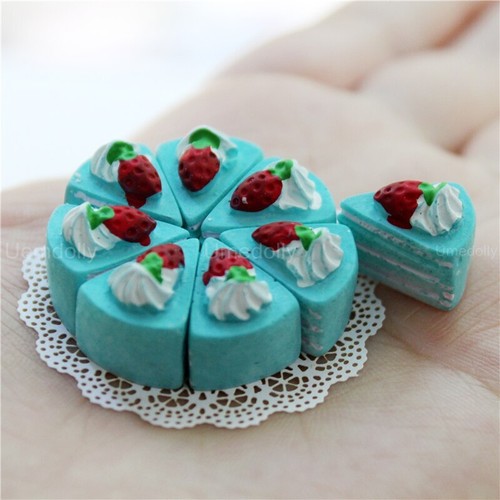 8PC 1:12 Scale Cream Cake Dollhouse Miniatures Mini Food Afternoon Tea Decorate - Picture 21 of 29