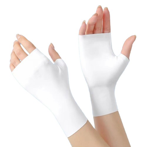 Women Fingerless Sun Protection Gloves Half Finger Sunscreen Anti-UV Gloves Soft - Picture 7 of 20