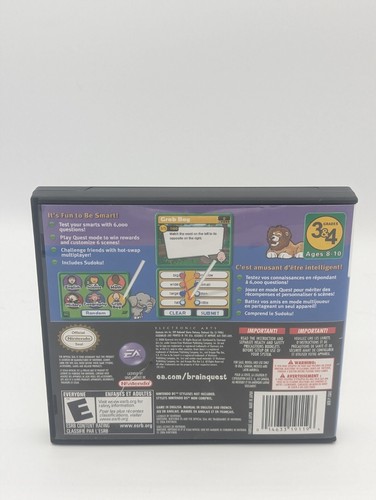 Nintendo DS Brain Quest Grados 3 y 4 6.000 Preguntas - Completo en Caja con Manual - Imagen 4 de 4