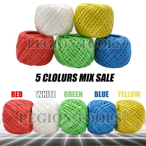 Plastic Twine Polypropylene Shop Twine Balls Craft String MIX Colours 2mm 55m - Picture 3 of 4