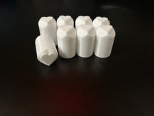 8 x Radiator Valve Caps - Great Quality - Unique  - White Love Heart - Different
