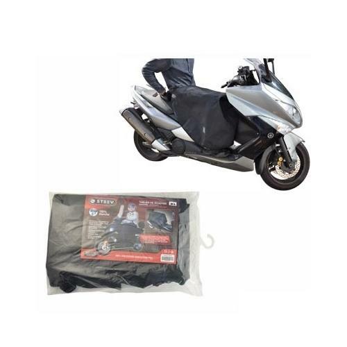 Tablier scooter universel Steev noir avec doublure rembourree pour pilote