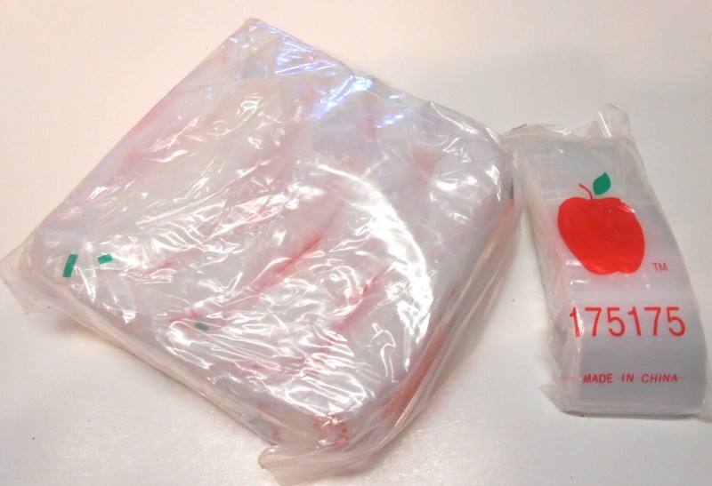 apple brand baggies zippitz bags 1.75"x1.75" 175175 size clear 1000ct  SickPrice