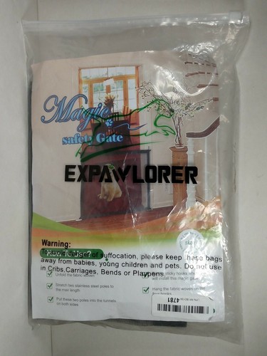 Expawlorer Mascotas Puerta de Seguridad Malla Valla Guardia Mágica Red Escaleras Puertas 40" x 59" - Imagen 3 de 8