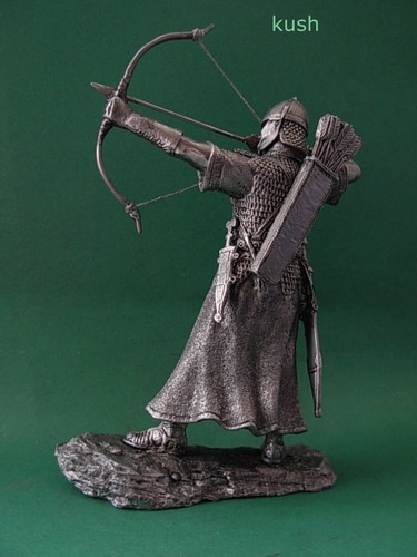 ZINN 90 mm SOLDATEN RÖMISCHER ÖSTLICHER BOGENSCHÜTZE HILFE. - Bild 4 von 6