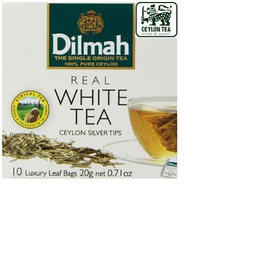 Dilmah White Tea Ceylon Silver Tips (20g) 10 luxury leaf Tea bags - Picture 2 of 3