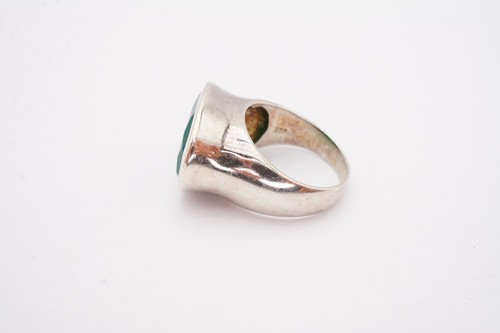 Sterling Silver 925 Lab-Created Emerald Ring Size 7 E7 - Picture 3 of 14