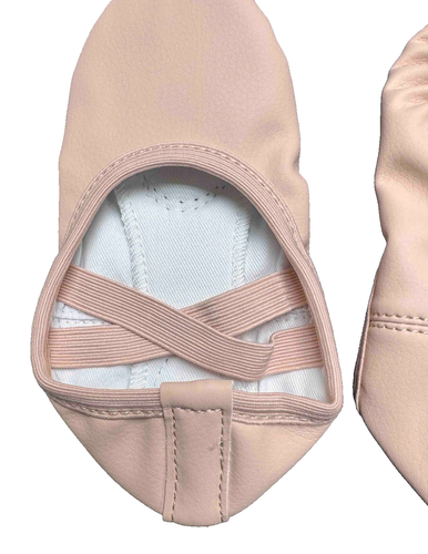 Stelle Girl Toddler Ballet Shoes Pink Canvas Leather Bottom SZ 9 MT WASHABLE NEW - Picture 5 of 10