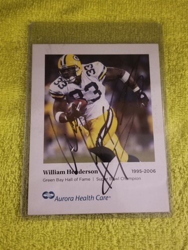 Green Bay Packers William Henderson SIGNED AUTOGRAPHED Auto  HOF  JSA ! - Picture 2 of 7