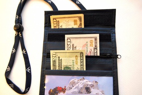 sunwallet Brustbeutel Umhängetasche und 2 x RFID Blocker schwarz blau grün rot - Picture 13 of 35