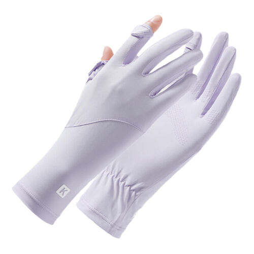 Cool Sunscreen Ice Silk Gloves for Women Outdoor Riding Breathable and Anti Slip - Picture 14 of 17