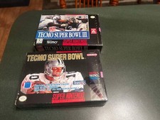 Super Nintendo SNES Tecmo Super Bowl 3 III Lot Complete CIB Tested Working