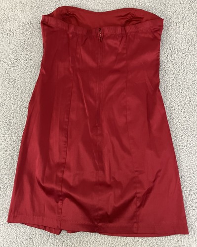 Studio Y – Apfelrotes trägerloses Cocktailkleid Damengröße 11/12 - Bild 6 von 8