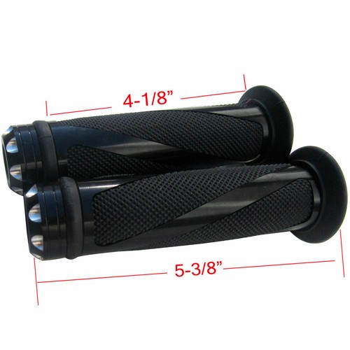 Black Motorcycle 7/8" 1" Hand Grips Handle Bar For Suzuki GSXR600 Honda CBR600RR - Picture 8 of 9