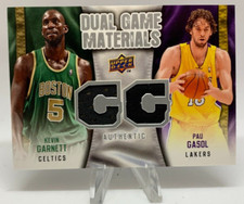 2009-10 Upper Deck Kevin Garnett/Pau Gasol Dual Game Materials #DG-GG Used Worn