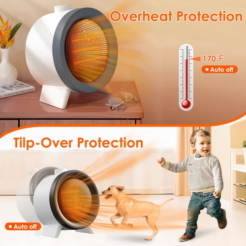 1000W Electric Space Heater Ceramic Heater Fan Home Office Warmer Heating Fan - Picture 3 of 15