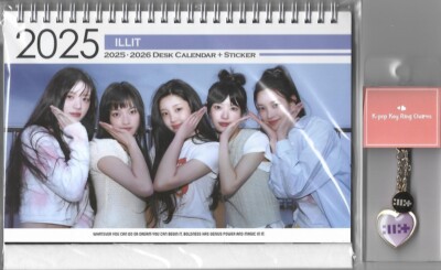 ILLIT Photo Calendar 2025 & 2026 + Key Chain [Key Ring] K