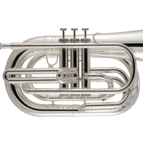 King KMB411S Performance Marching Bb Baritone Horn Silver Plated - Picture 4 of 5