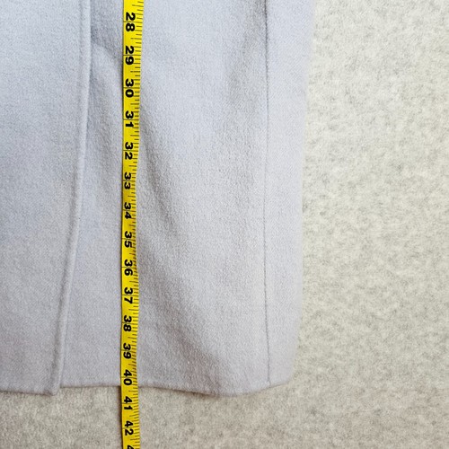 Maree Pour Toi Coat Women's Blue Double Breasted Longline Wool Blend Size Large - Picture 7 of 10