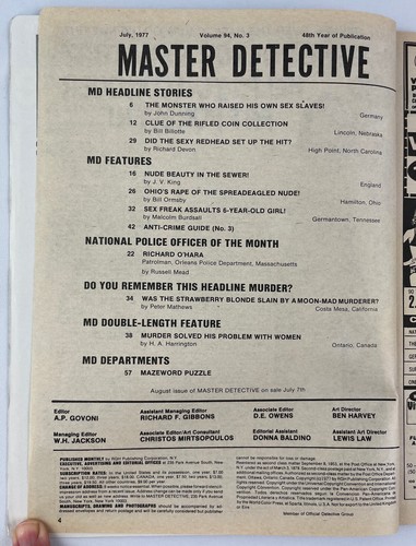 Master Detective Magazine, July 1977, Vintage True Crime Stories, Pulp - Picture 4 of 4