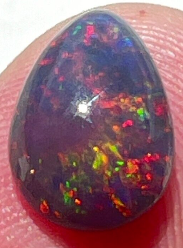 Ethiopian Black Opal Teardrop Cabochon 2.35cts - Picture 2 of 10
