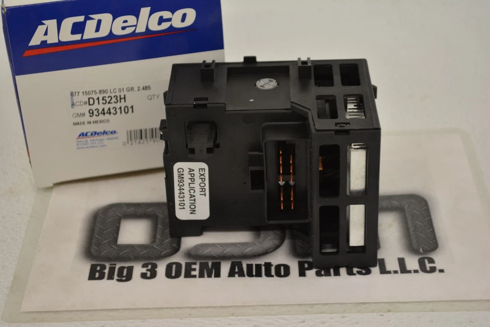 ACDelco Instrument Panel Headlight Dome and Dimmer Light Switch new OEM 93443101 - Image 2 of 2
