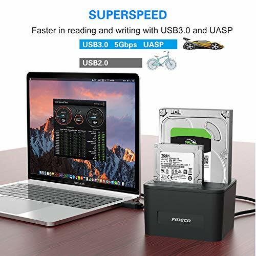FIDECO Hard Drive Docking Station, USB3.0 Docking Station for 2.5 & 3.5" - Picture 2 of 5