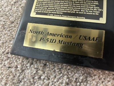 Authentic Chuck Yeager Signed P-51 Mustang Fighter Plane | eBay